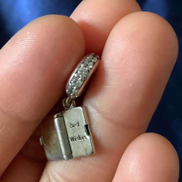 Retired Pandora Happy Birthday Card Dangle Charm - Picture 6 of 8